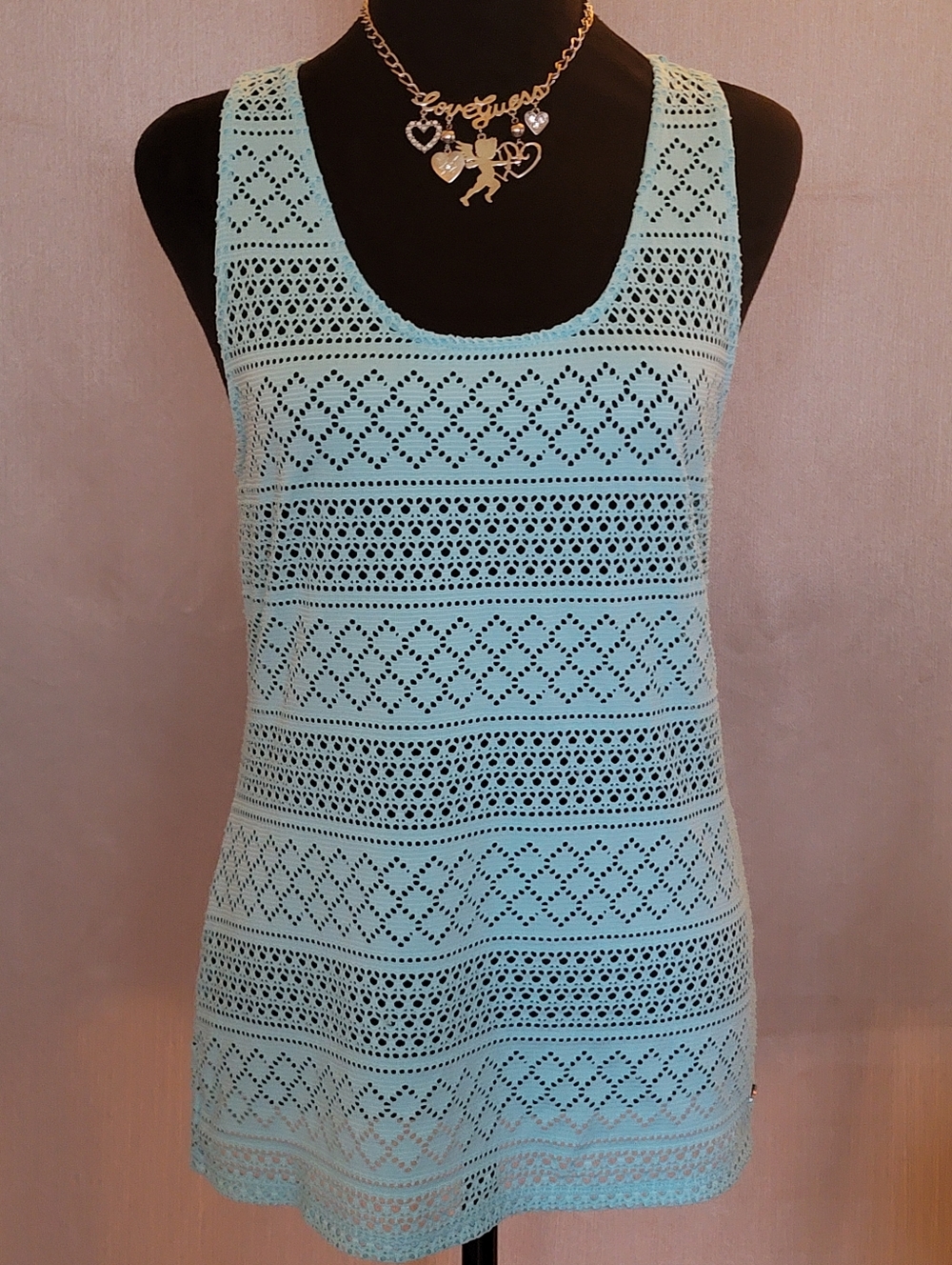 Women’s Mint Crochet Tank Top